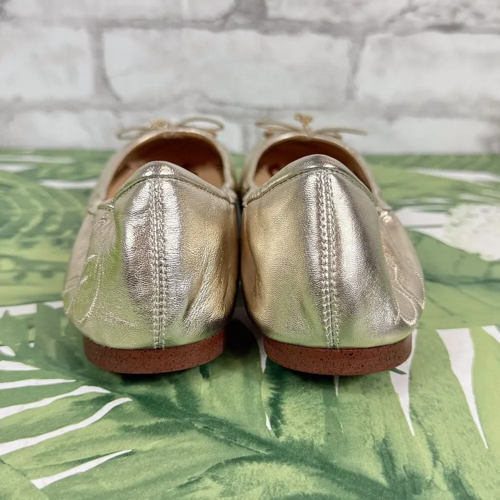 SAM EDELMAN NEW Felicia Jute Metallic Leather Ballet Flat - Picture 8 of 16